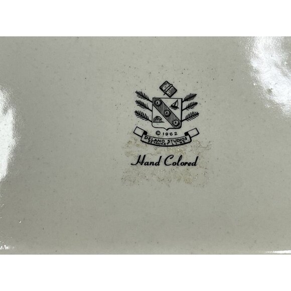 Delano Studios "Close Call" Gator & Duck Trinket Tray Coin Dish Vintage 1962 - Picture 6 of 7